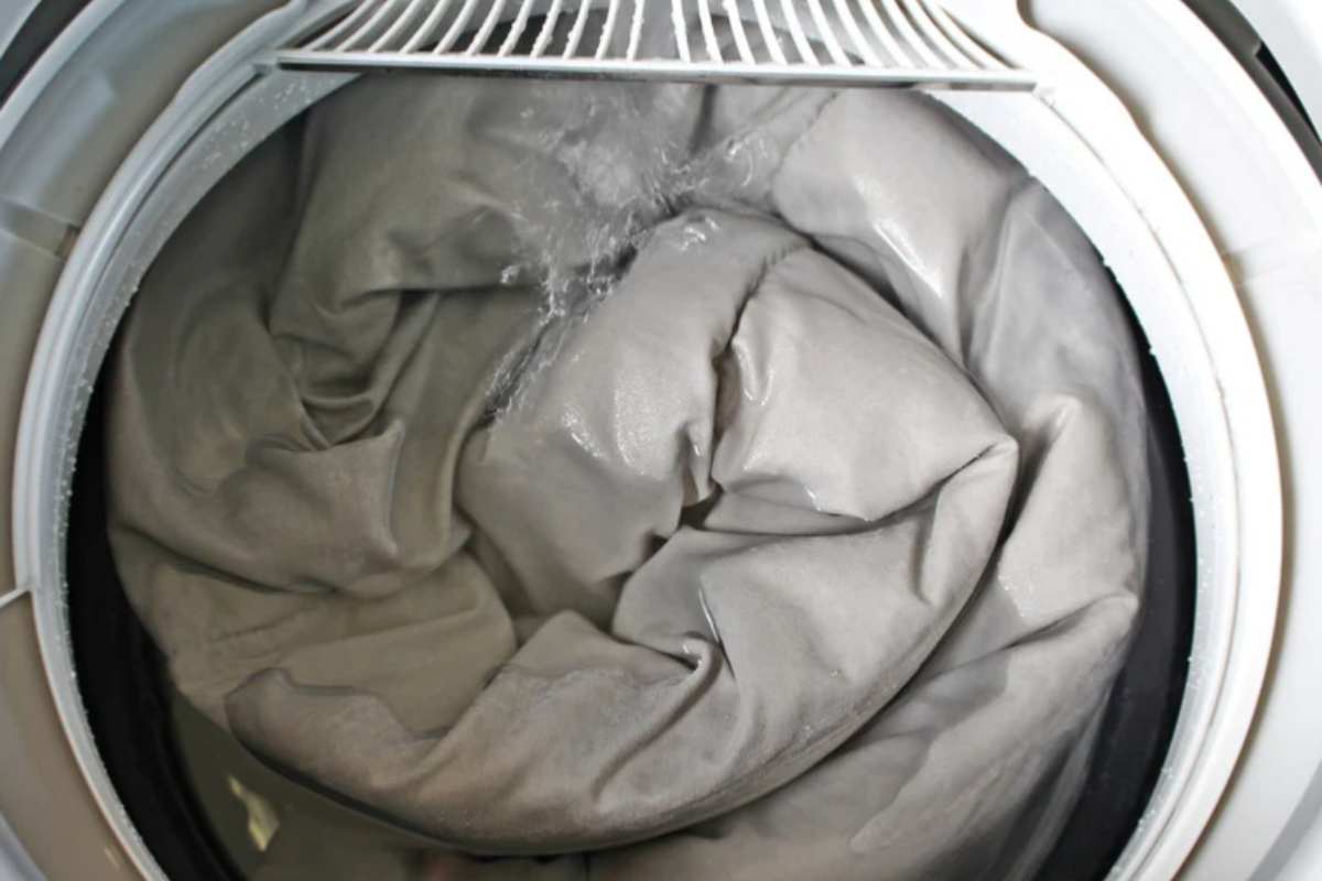 Piumone in lavatrice